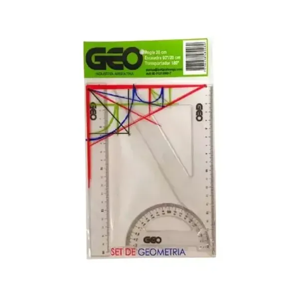 Set geometria ecogeo/Pizzini n.° 4203 20 cmx 3 piezas
