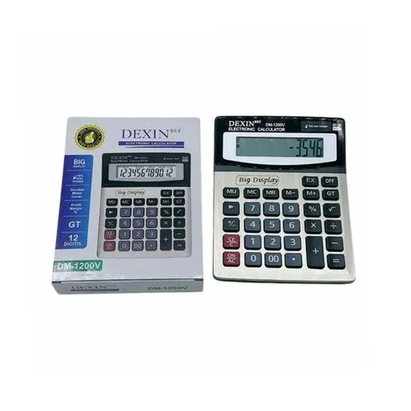 Calculadora 12 digitos 14.5x18 cm dexin - dm