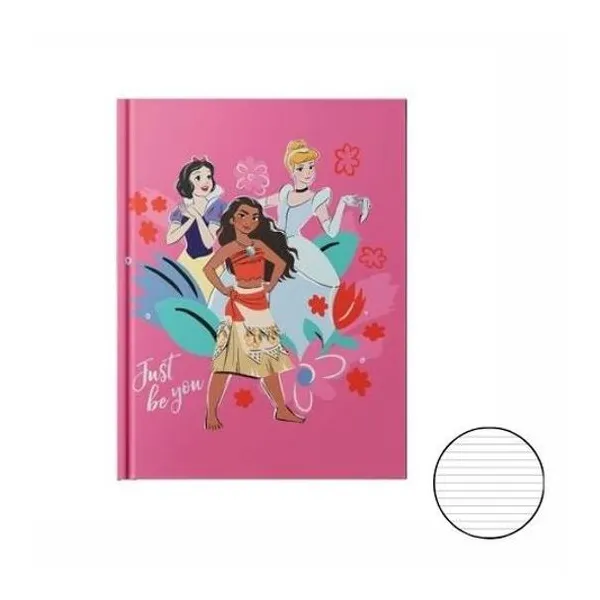 Cuaderno 14.8x21 cm rayado 64 hojas tapa dura princesas x1 modelos surtidos