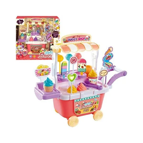 Set carrito de heladeria a pila en caja 34.5x32x14.5 cm