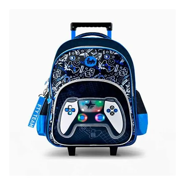 Mochila con carro 18" footy joystick con luz