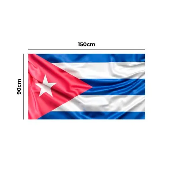 Bandera con logo cuba emblemas 90x150 cm