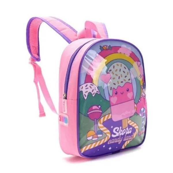 Mochila petit frente pvc mundo candy 22 x30 x10 - 12
