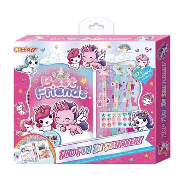 Set con diario Cresko secret message unicorn 7 pcs