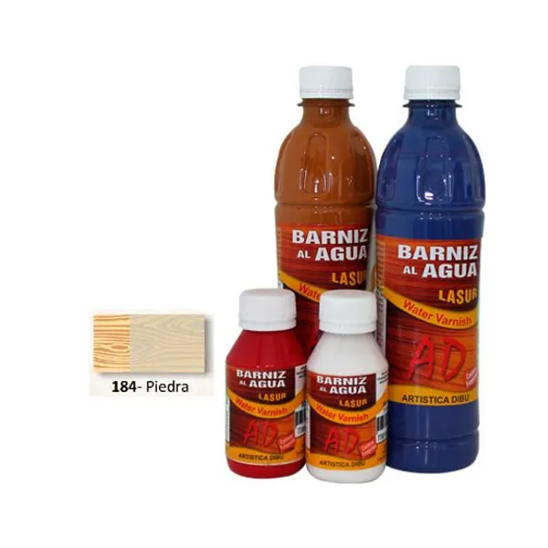Barniz ad al agua lasur 100 ml184- piedra