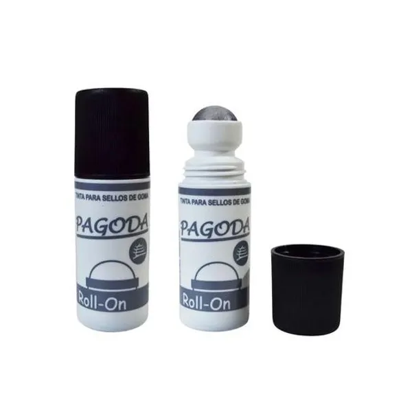 Tinta para sellos roll-on 70cc negra pagoda