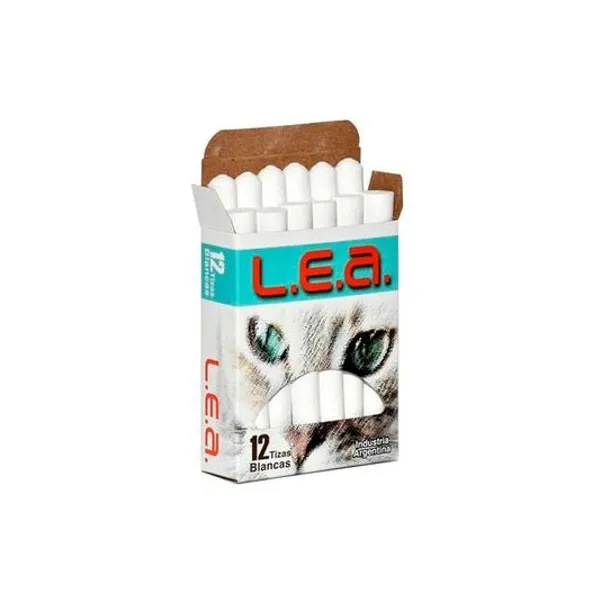 Tiza blanca caja x12 unidades l.e.a