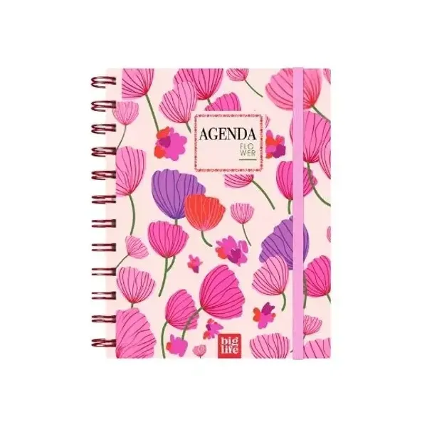 Agenda big life plus n.° 8 semanal espiral flower 2027