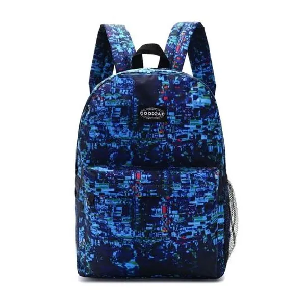 Mochila 17" espalda glitch azul goodpak