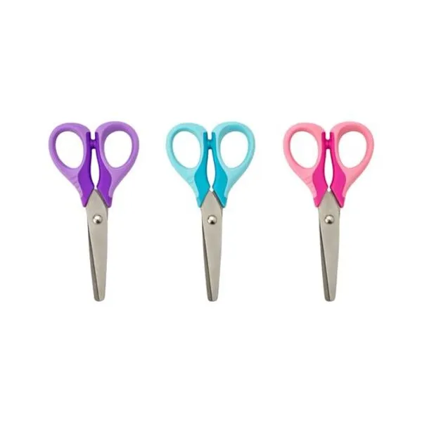 Tijera escolar 13.6 cm x unidad colores surtidos