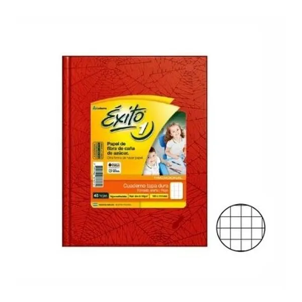 Cuaderno 16x21 cuad 48h t/d universo rojo Éxito