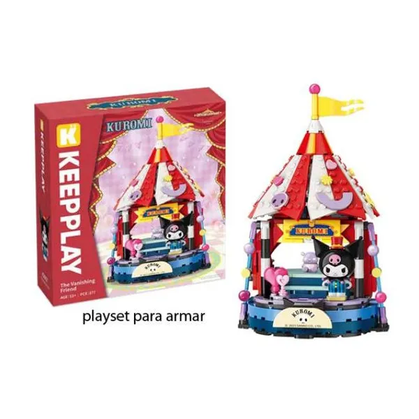 Hello kitty - playset 24 cm sanrio circus "kuromi - el amigo que se esconde