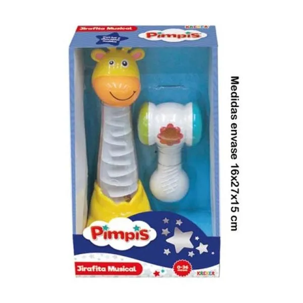 Jirafa musical, con martillo musical para golpear la base