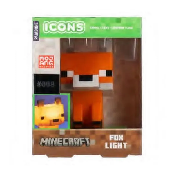 Minecraft zorro icon light - 3d de 11 cm de altura