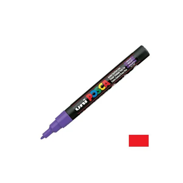 Marcador Uni posca al agua para extra fina rojo