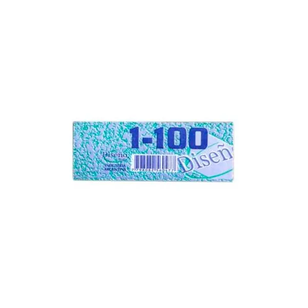 Talonario de números del n.° 1-100 diseño