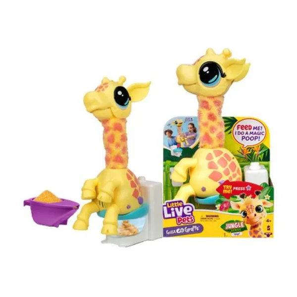 Little live pets gotta go giraffe- jirafa gilbert dale de comer y corre que se h