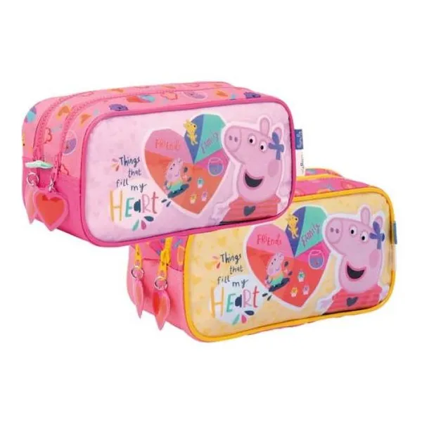 Peppa Pig corazón - portalapices doble