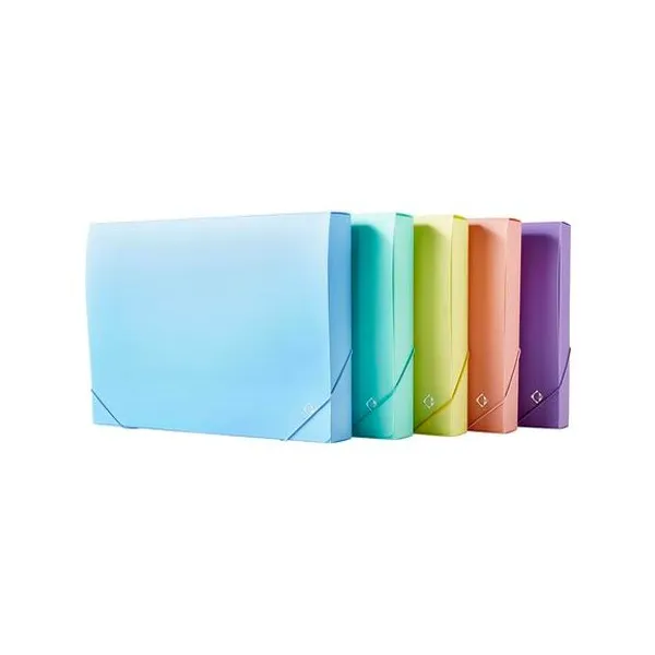 Caja de archivo pvc oficio pastel con elastico 4.5 cm the pel