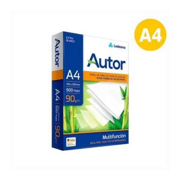Resma a4 90 g/m2 500 hojas autor