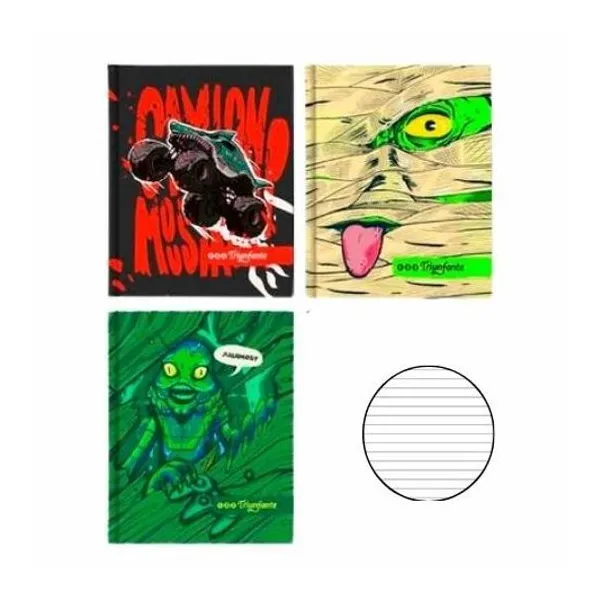 Cuaderno 19x24 rayado 48h t/d 123 monstruos