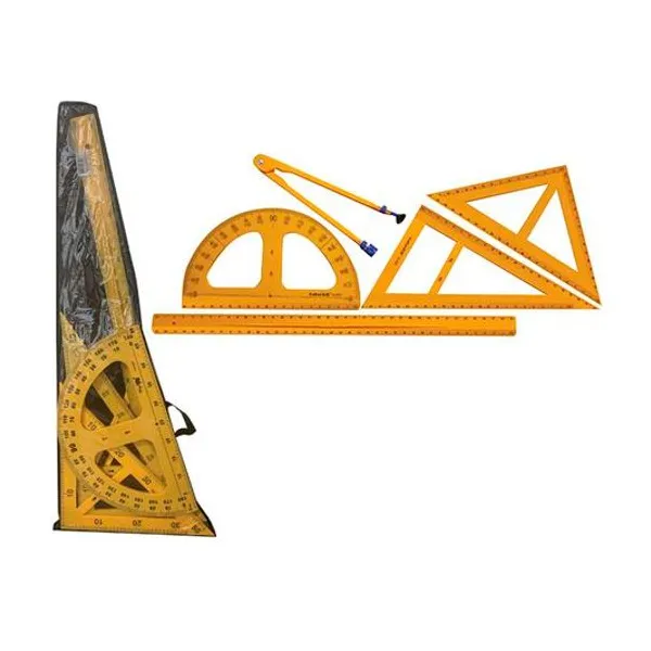 Set de geometria para pizarrón 5pzs en estuche olami - pizgeom