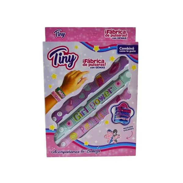 Set para armar pulseras con gemas en caja 18x25x2.5 cm Tiny