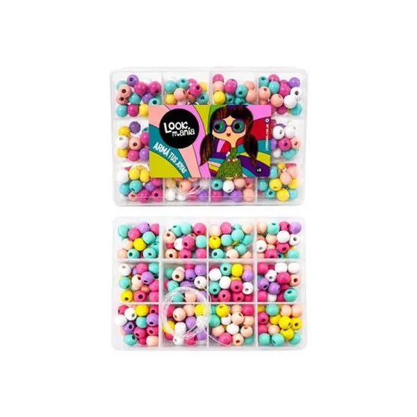 Set para armar bijou madera en caja 12 divisiones 10.5x15.5 cm lookmania