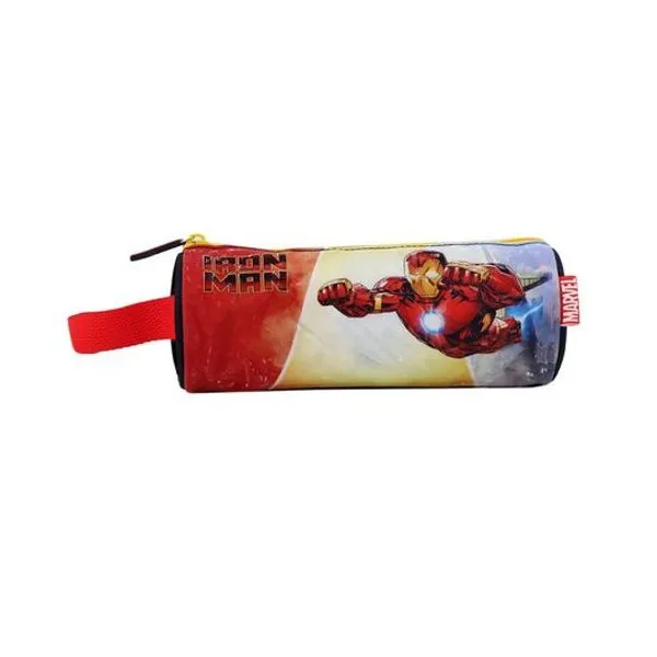 Cartuchera 1 cierre tubo iron man 8x22 cm