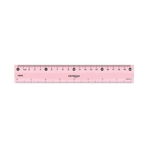 Regla 20 cm plástica color pastel x unidad colores surtidos Keyroad