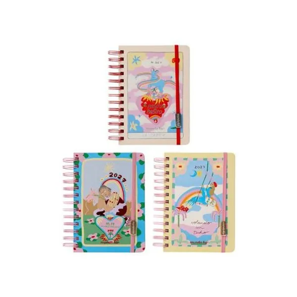 Agenda 2027 12x17 cm dia por página fortuna x1 modelos surtidos mundo fw