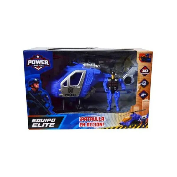 Set policia con muñeco 2 piezas en caja 27.5x18x11 cm