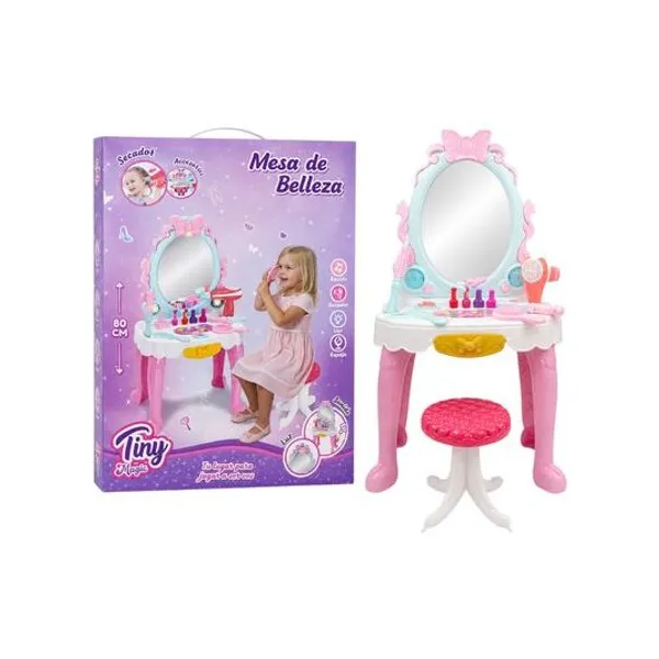 Set tocador de belleza princesa 80 cm con luz y sonido en caja 37x60x11 cm Tiny