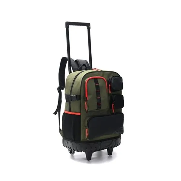 Mochila 17.5" con carro urban verde wanderlust