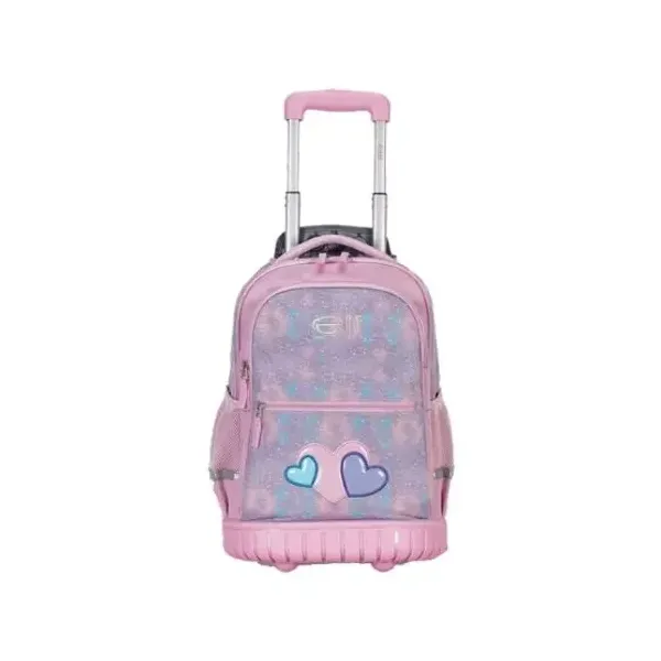 Mochila con carro 18" elf n.° 6458a corazón rosa