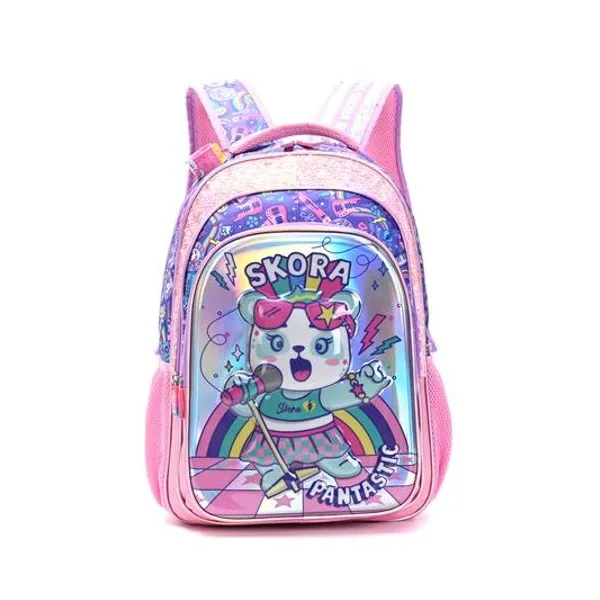 Mochila 18" espalda con llavero pets Skora
