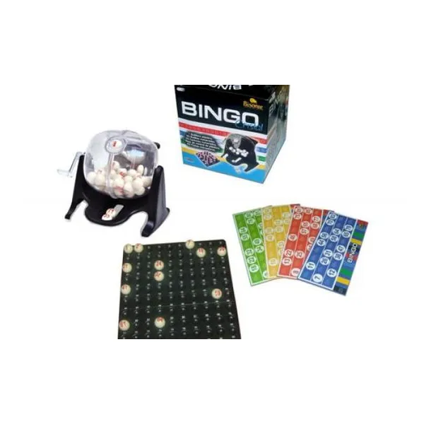 Bingo de 90 bolillas con bolillero y portabolilla de cristal