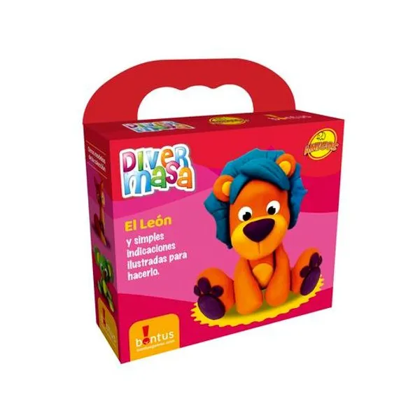 Set de masas divermasa: el león en caja 14.5x16 cm