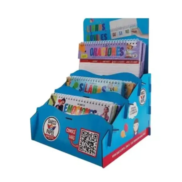 Exhibidor barco de papel col.libros moviles