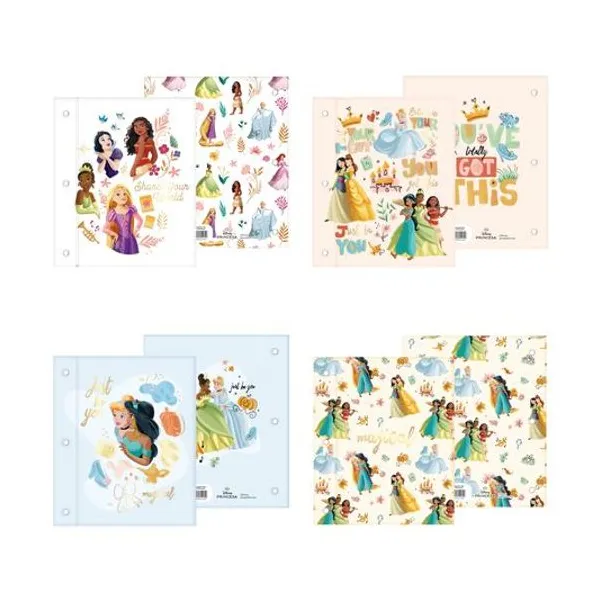 Carpeta n.° 3 dos tapas pvc x unidad modelos surtidos princesas