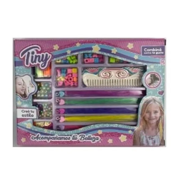 Set de bijouterie y trenzas para pelo 28 x20 x4 cm