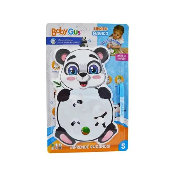 Libro mágico oso panda para pintar en agua en blister 42x26 cm