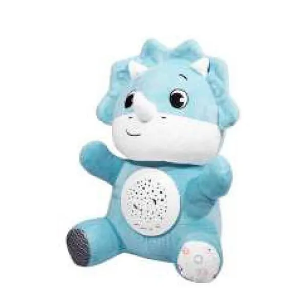 Peluche triceratops con luz y sonido a pilas