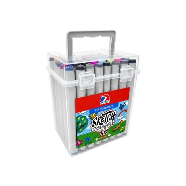 Marcador doble punta sketch caja x48 Ezco