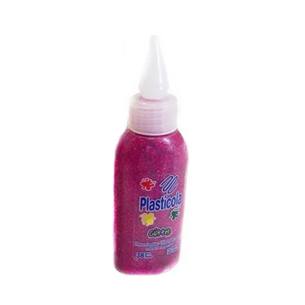 Adhesivo Plasticola glitter 38 grsmagenta