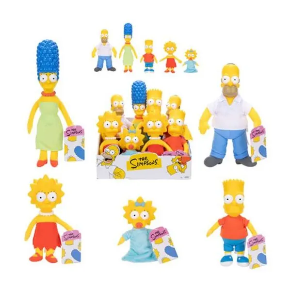 Peluche los simpsons 23 cm cuerpo blando, cabeza rígida