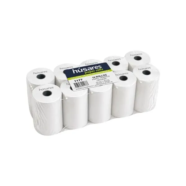 Rollos termicos 76mmx30 mts x10 husares