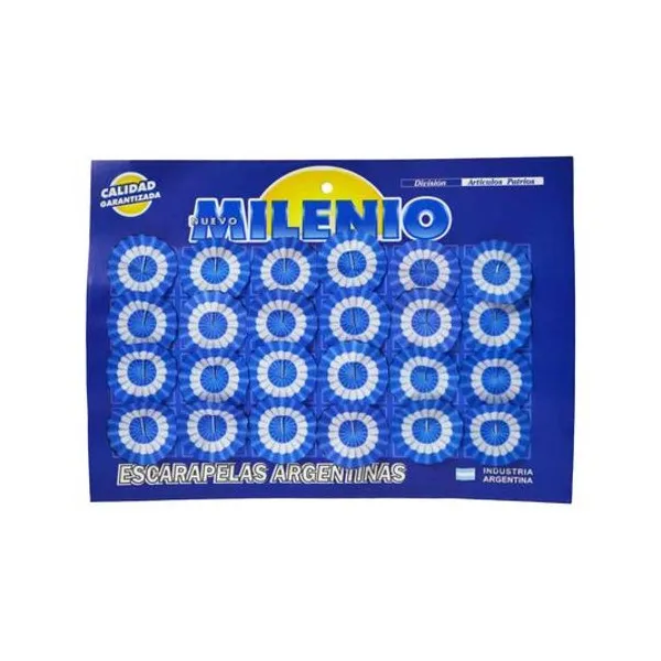 Escarapela redonda pintada sin botón x24 unidades milenio - n.° 134