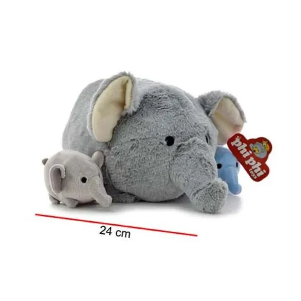 Mamá elefante con 2 hijitos