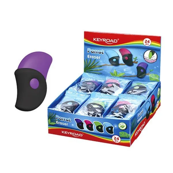 Goma de borrar parrot x unidad colores surtidos Keyroad